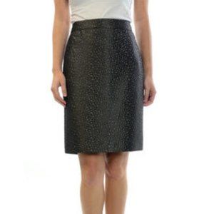 J Crew Cocoa Brown Jacquard Skirt Size 4